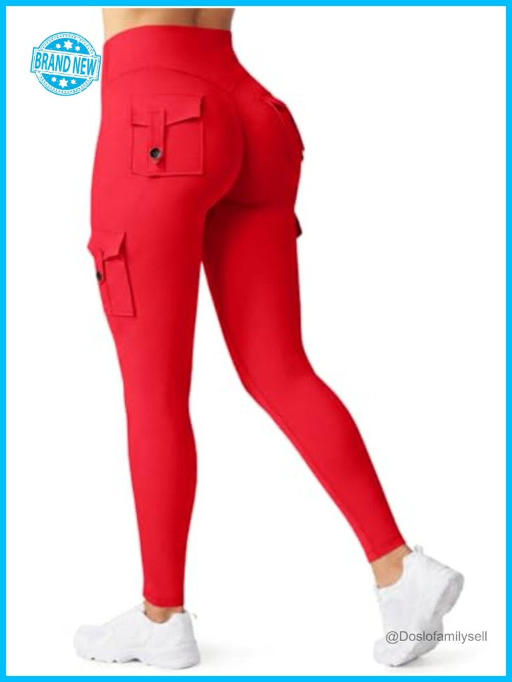 Womens High Waisted Cargo Leggings Butt Lifting Seamless Yoga Pants